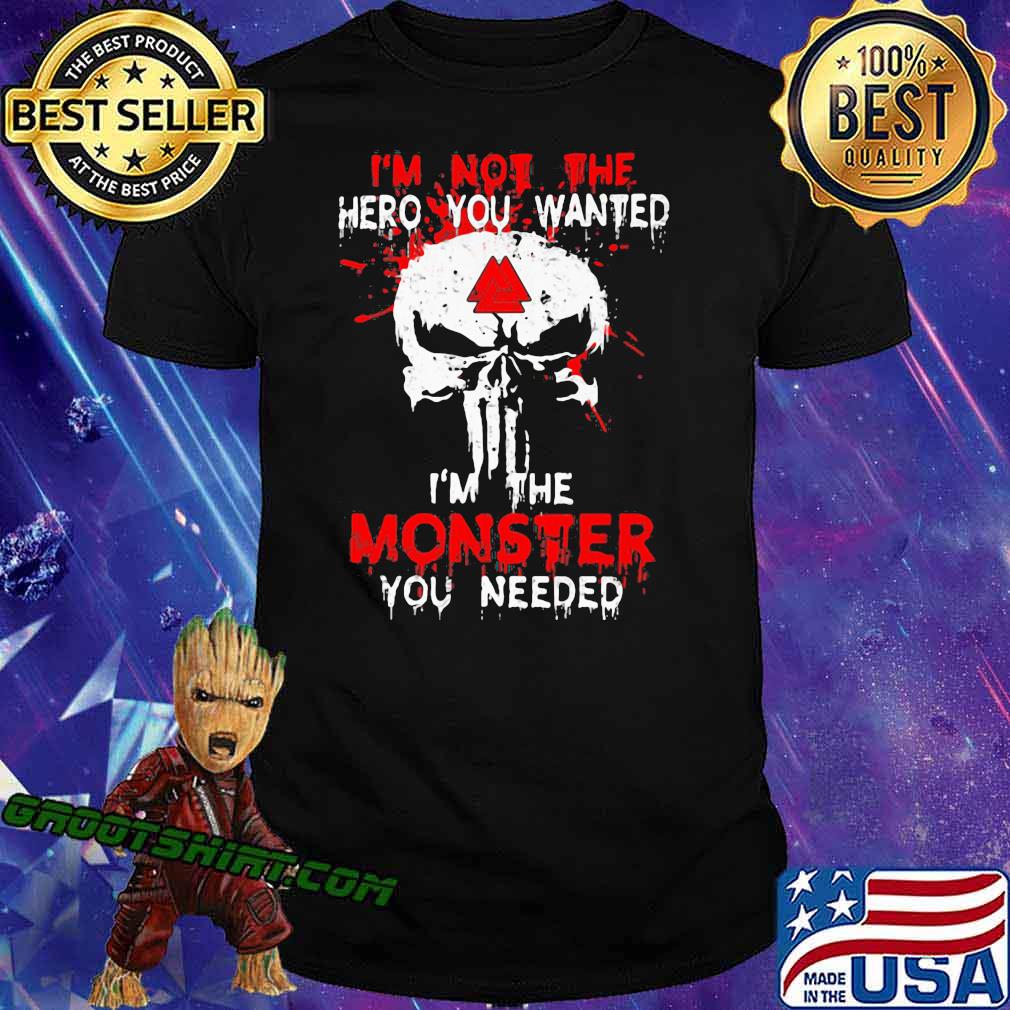 I’m Not The Hero You Wanted I’m The Monster You Need Skull Shirt