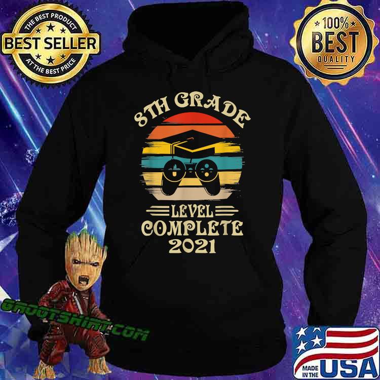 8th Grade Level Complete 21 Gamer Graduation Vintage Shirt Hoodie Sweater Long Sleeve And Tank Top