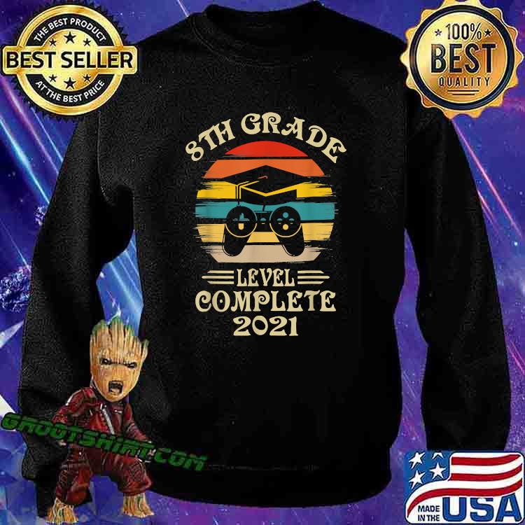 8th Grade Level Complete 21 Gamer Graduation Vintage Shirt Hoodie Sweater Long Sleeve And Tank Top