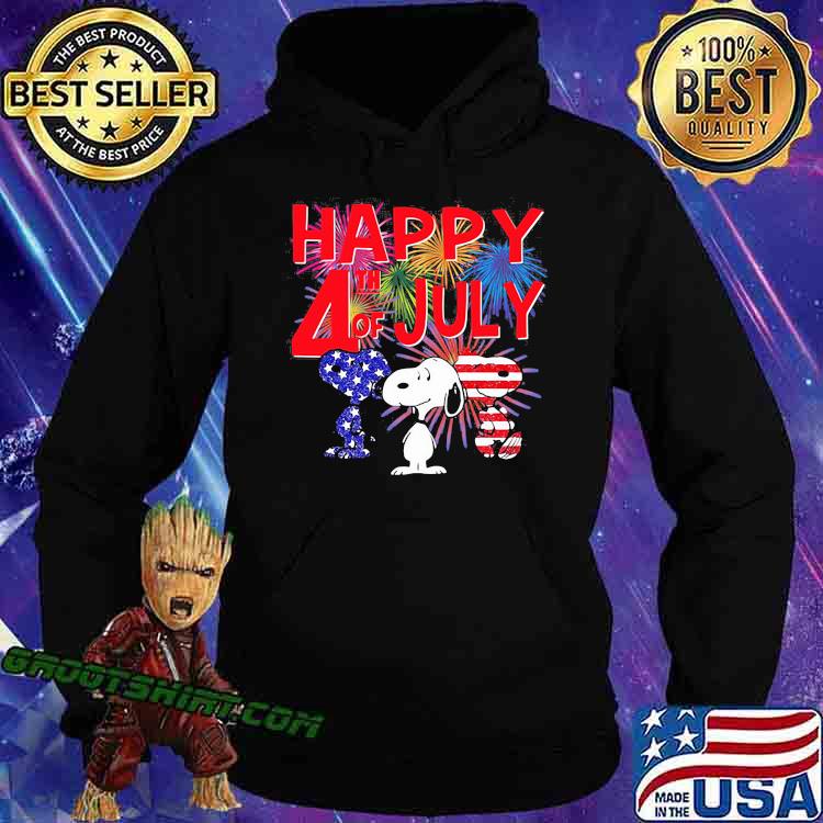 Happy 4th of July independence snoopy fireword Hoodie