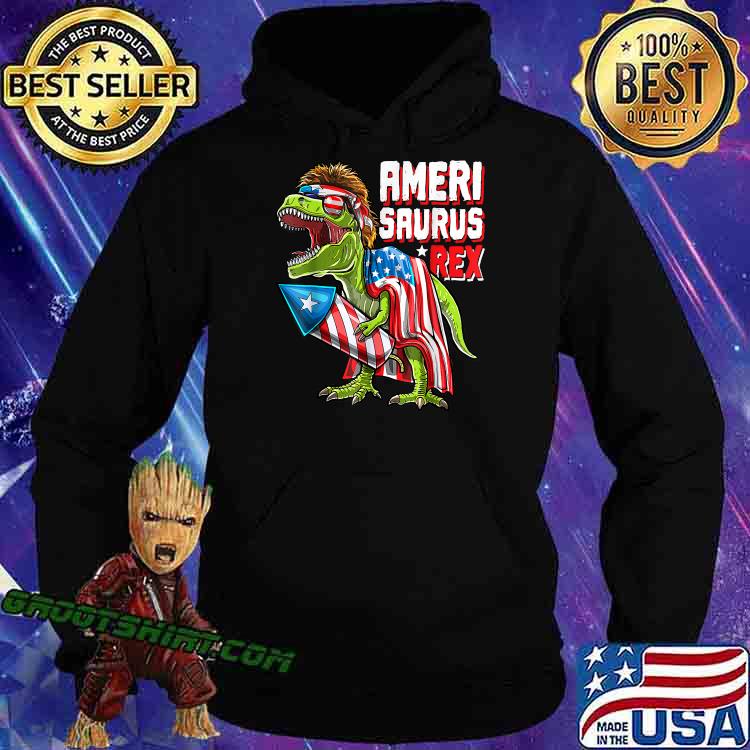 AMERISAURUS Dinosaur T rex 4th of July independence T-Shirt Hoodie