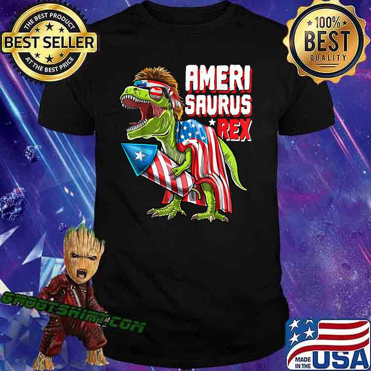 AMERISAURUS Dinosaur T rex 4th of July independence T-Shirt