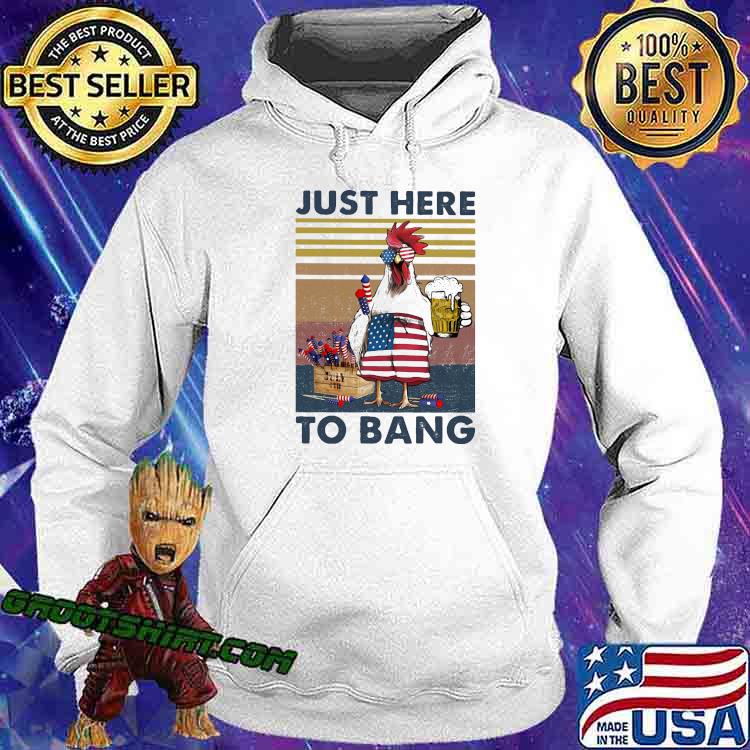 Just here to band rooter beer firework 4th of July independence vintage Hoodie