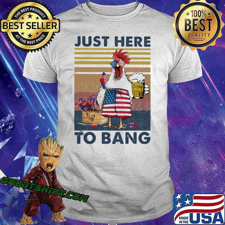 Just here to band rooter beer firework 4th of July independence vintage shirt