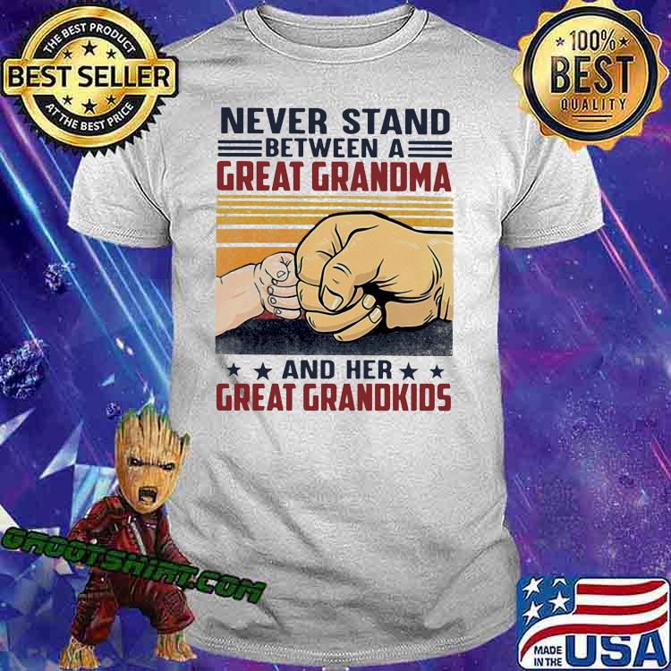 Never Stand Between A Great Grandma And Her Great Grandkids Vintage Shirt