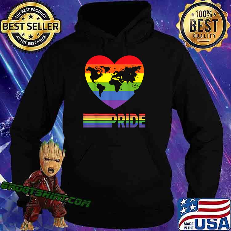 Pride Rainbow Love Earth World Lesbian T-Shirt Hoodie