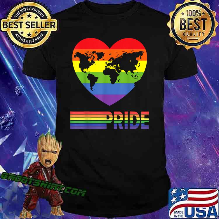 Pride Rainbow Love Earth World Lesbian T-Shirt