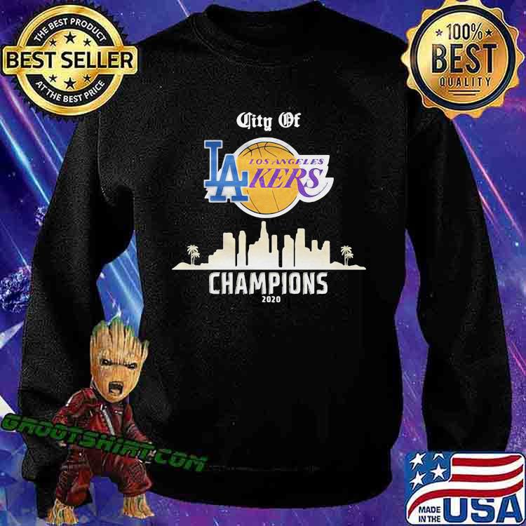 Los Angeles Lakers And Dodgers City Of Champions 2020 NBA Champions 2020 World  Series Champions Shirt, hoodie, tank top, sweater and long sleeve t-shirt