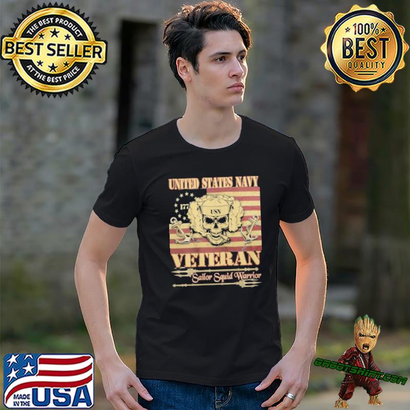 United States Navy Veteran Baseball T-Shirt - Art T