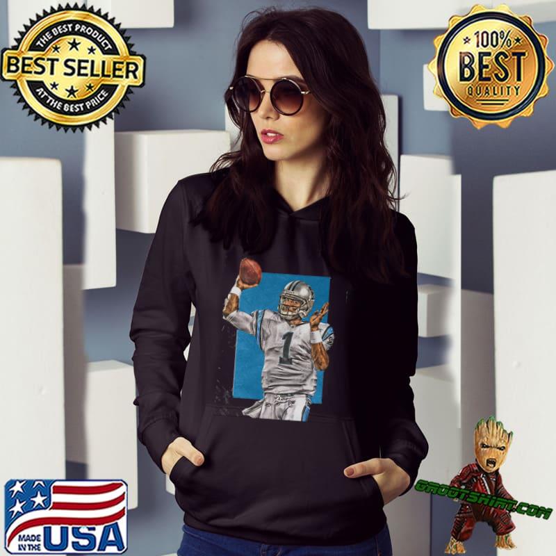 Cam Newton Love Hoodie  Blue Pullover Cam Newton Love Hoodie