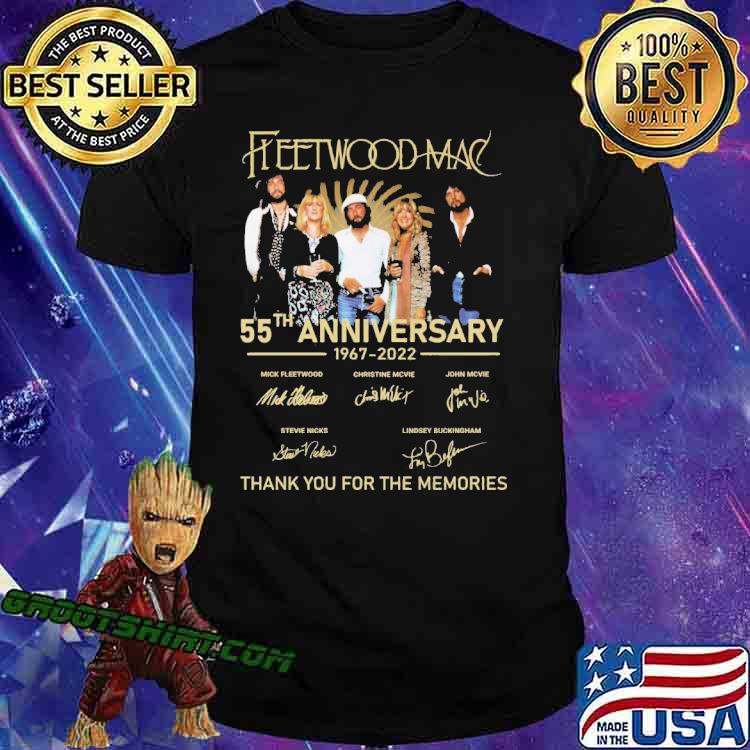 Fleetwood mac 55th anniversary thank for memories signatures shirt