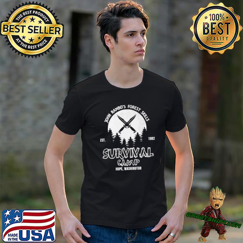 John Rambo forest skills survival camp first blood classic shirt