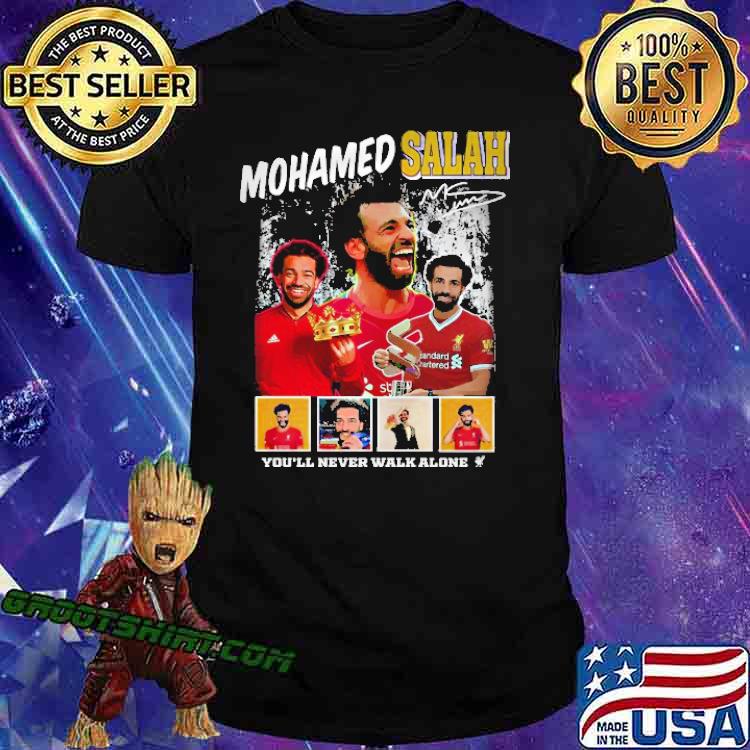 Mohamed Salah you'll never walk alone signature shirt