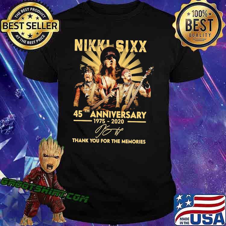 Nikki Sixx 45th anniversary thank for memories signature shirt