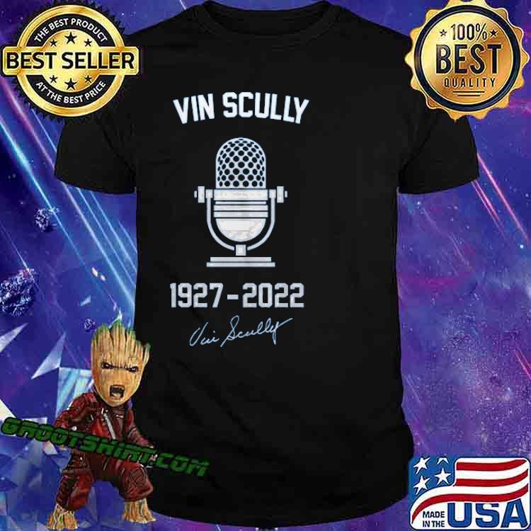 Vin Scully 1927 2022 signature forever the voice of the dodgers shirt