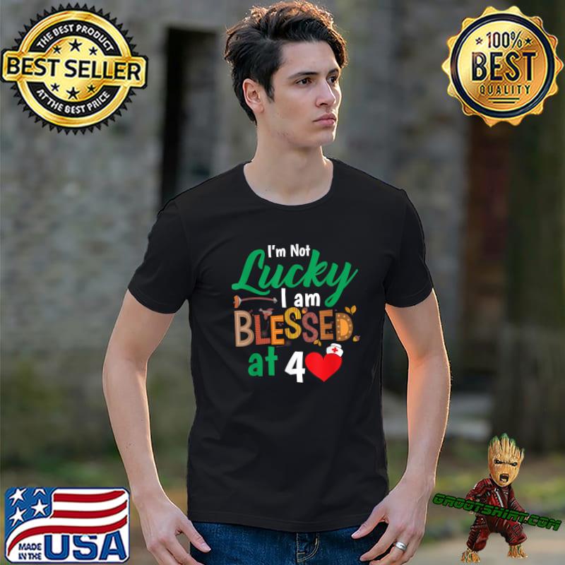 40 Years Birthday I'm Not Lucky I Am Blessed At 40 Heart T-Shirt