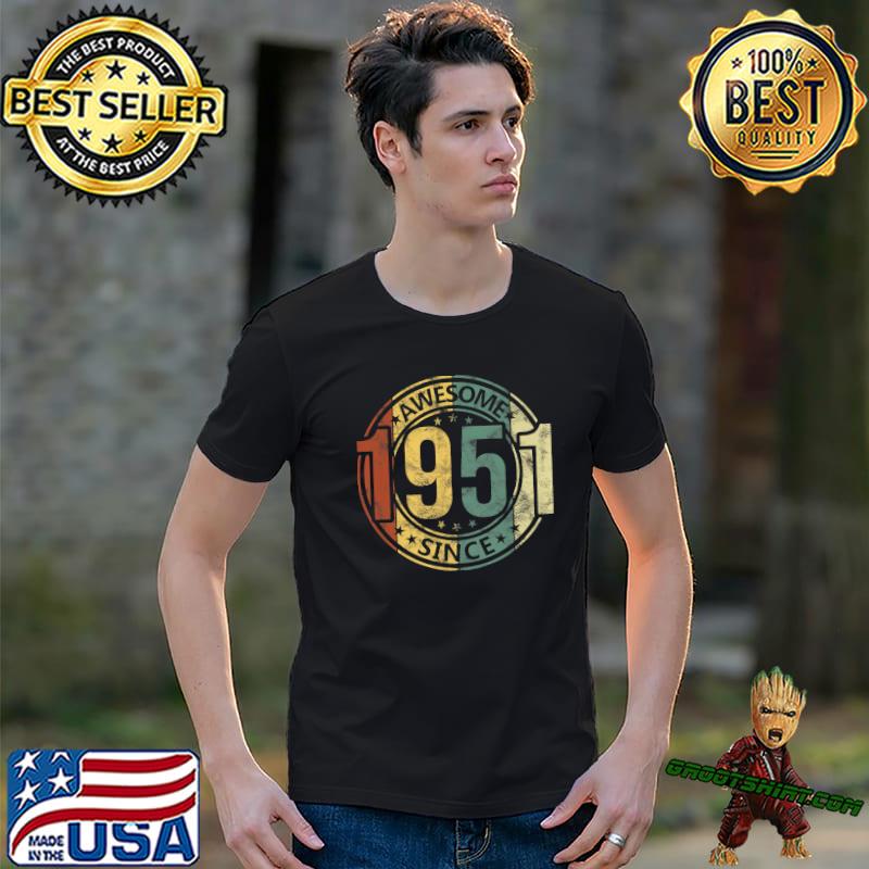 Awesome Since 1051 Vintage Birthday Stars T-Shirt