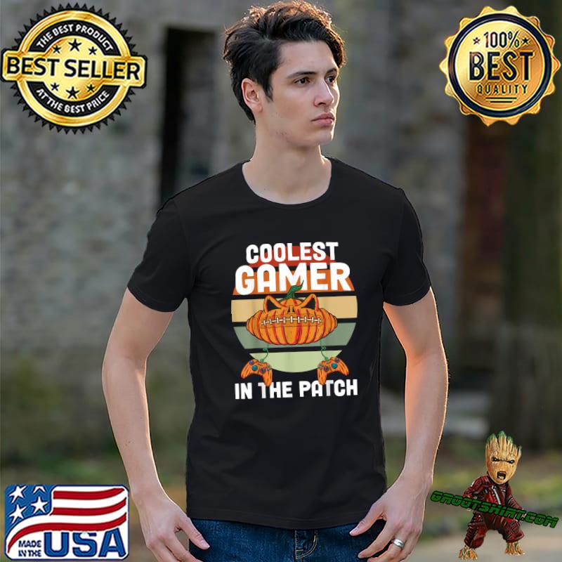Coolest Gamer In The Patch Pumpkin Video Game Halloween Retro T-Shirt