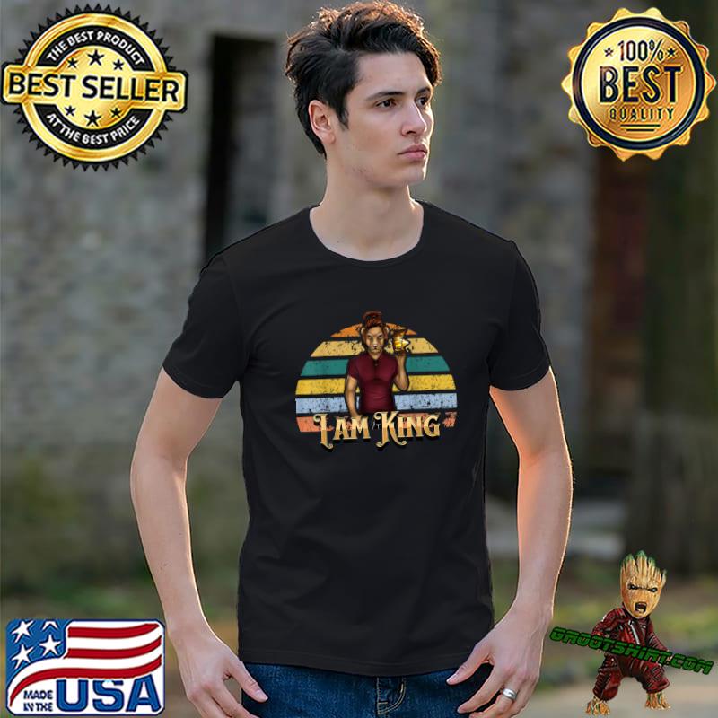 The Lion with a crown i am king vintage sunset T-Shirt