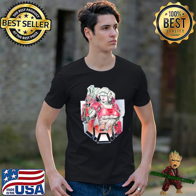 Arcee cool character in voltron cartoon shirt
