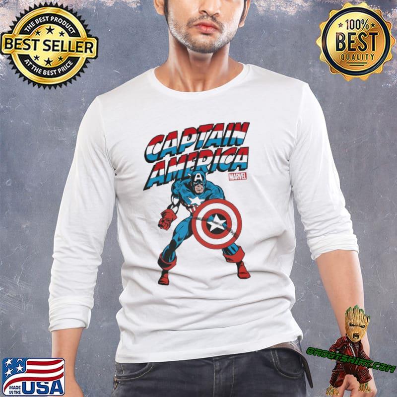 Blue red captain America hoodie, sweater, long sleeve and tank top