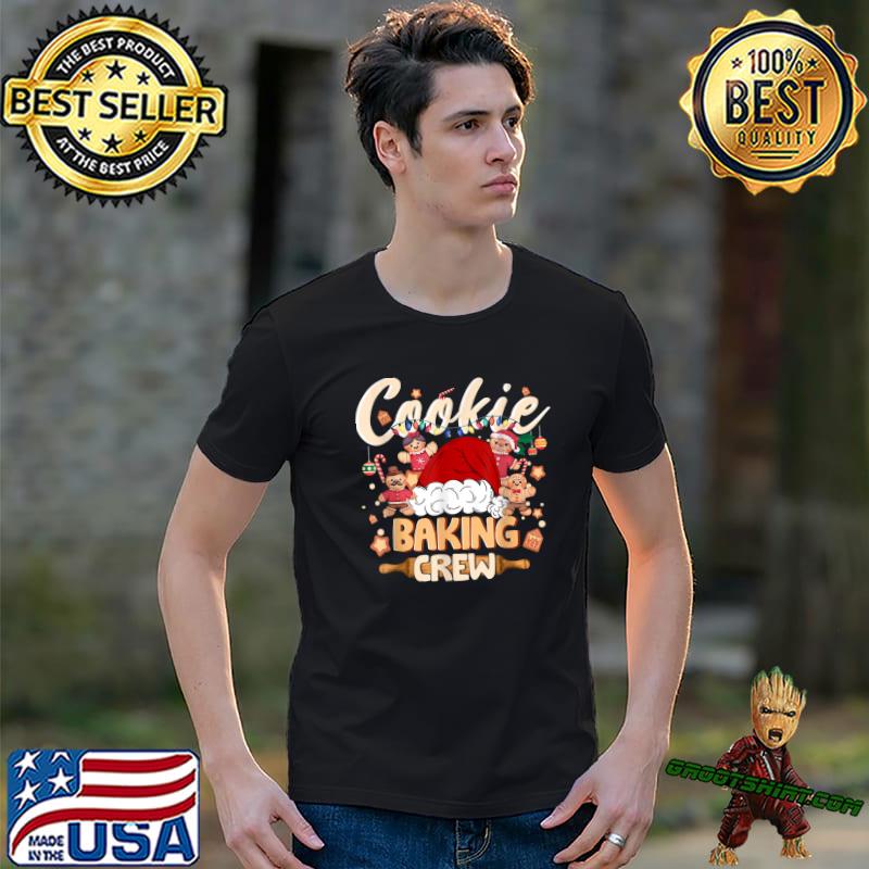 Cookie Baking Crew Christmas Santa Gingerbread Lights Gifts Xmas T-Shirt
