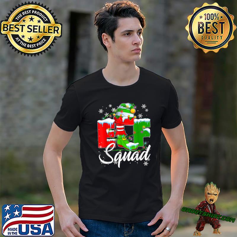 Elf Squad Group Family Matching Christmas Pajamas Xmas T-Shirt