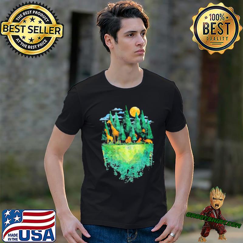 Geo forest giraffe design classic shirt