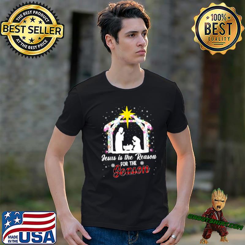 Jesus is the reason for the season christian lights christmas T-Shirt