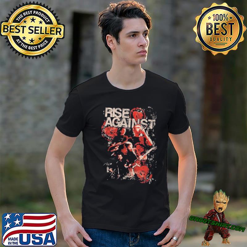 Music in festival rise against band shirt