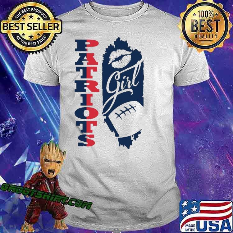 Patriots Girl Lip Baseball Shirt