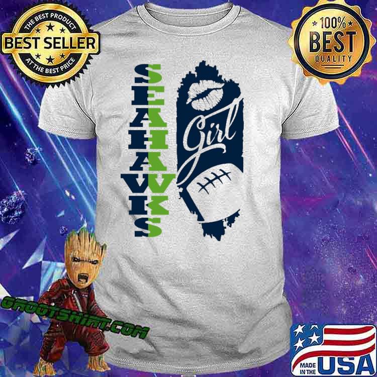 Seahawks Girl Lip Baseball Shirt