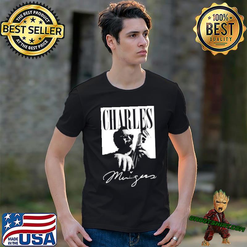 White design charles mingus signature jazz music classic shirt