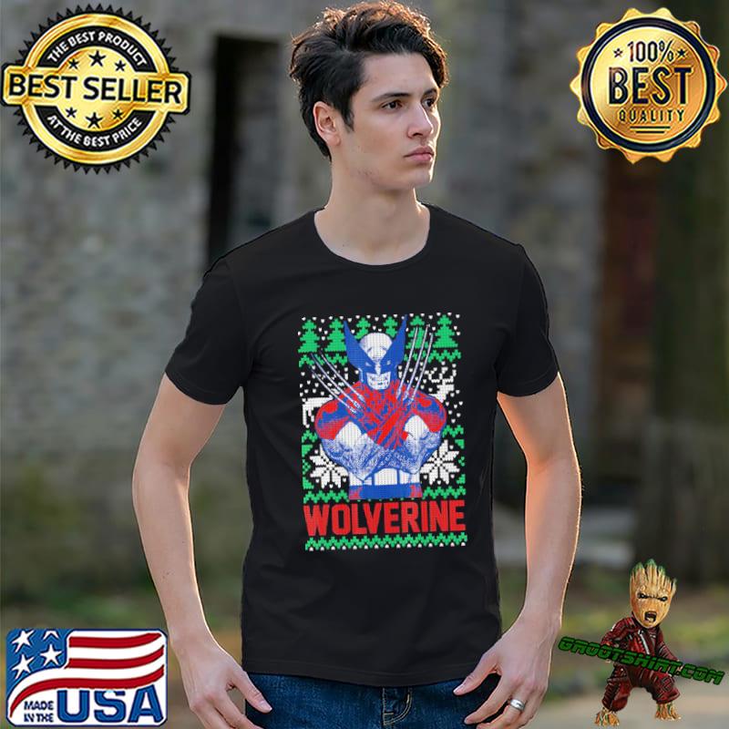 Wolve christmas Marvel tree ugly classic shirt