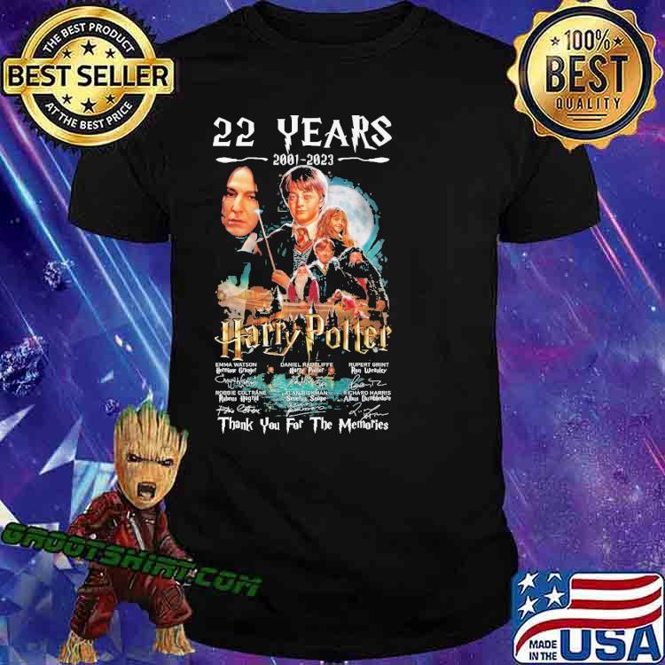 22 years 2001 2023 Harry Potter Thank You For The Memories Shirt
