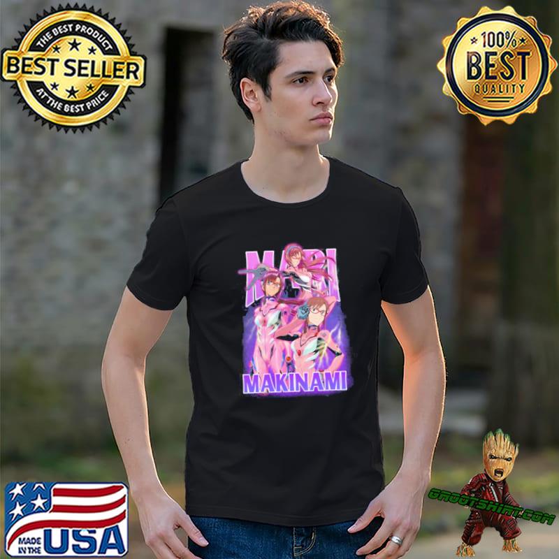 90s marI makinamI evangelion vintage bootleg anime shirt