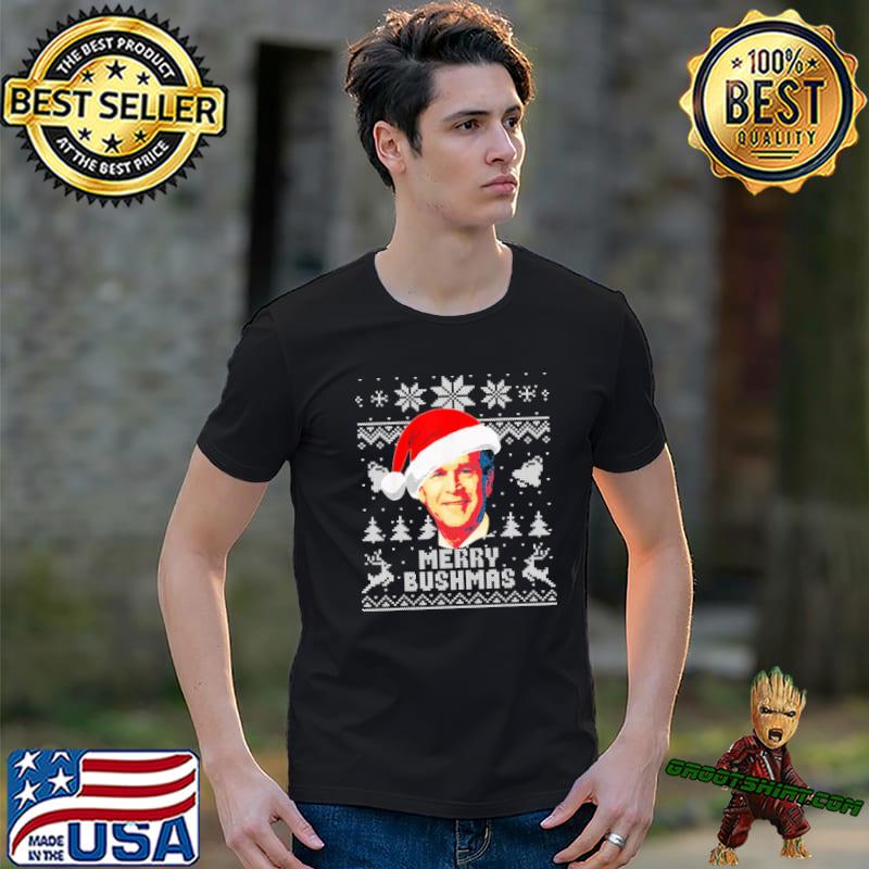 Merry bushmas funny christmas george w bush classic shirt