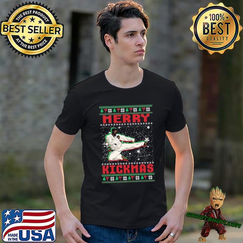Merry kickmas karate black man classic shirt