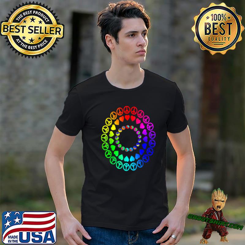 Peace Love Harmony Of Light Rainbow Colorful T-Shirt