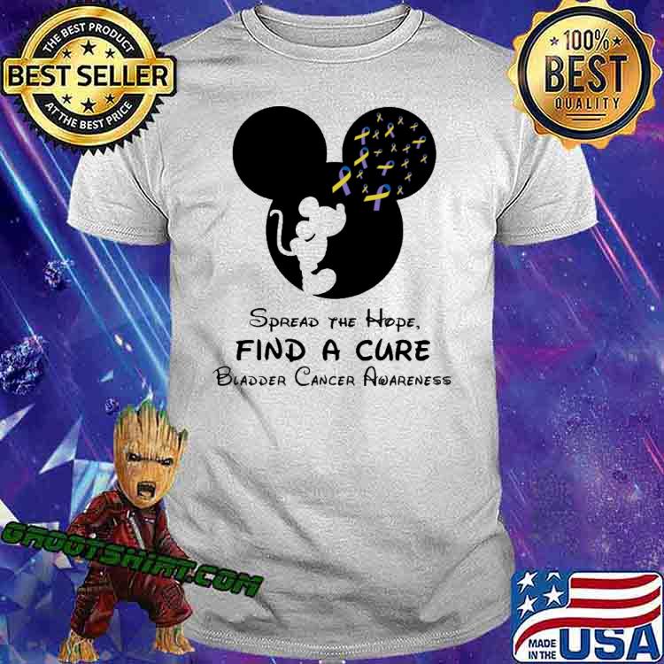 Spread The Hope Find A Cure Bladder Cancer Awareness Mickey shirt