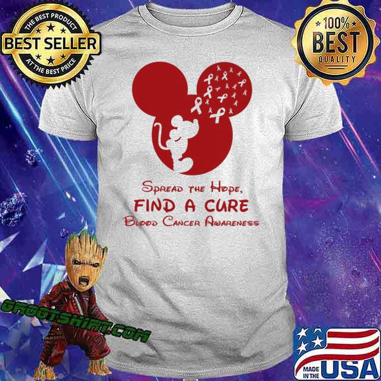 Spread The Hope Find A Cure Blood Cancer Awareness Mickey shirt