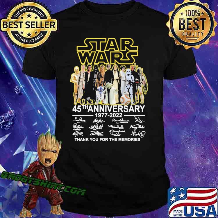 Star Wars 45th Anniversary 1977 2022 Thank You For The Memories Shirt
