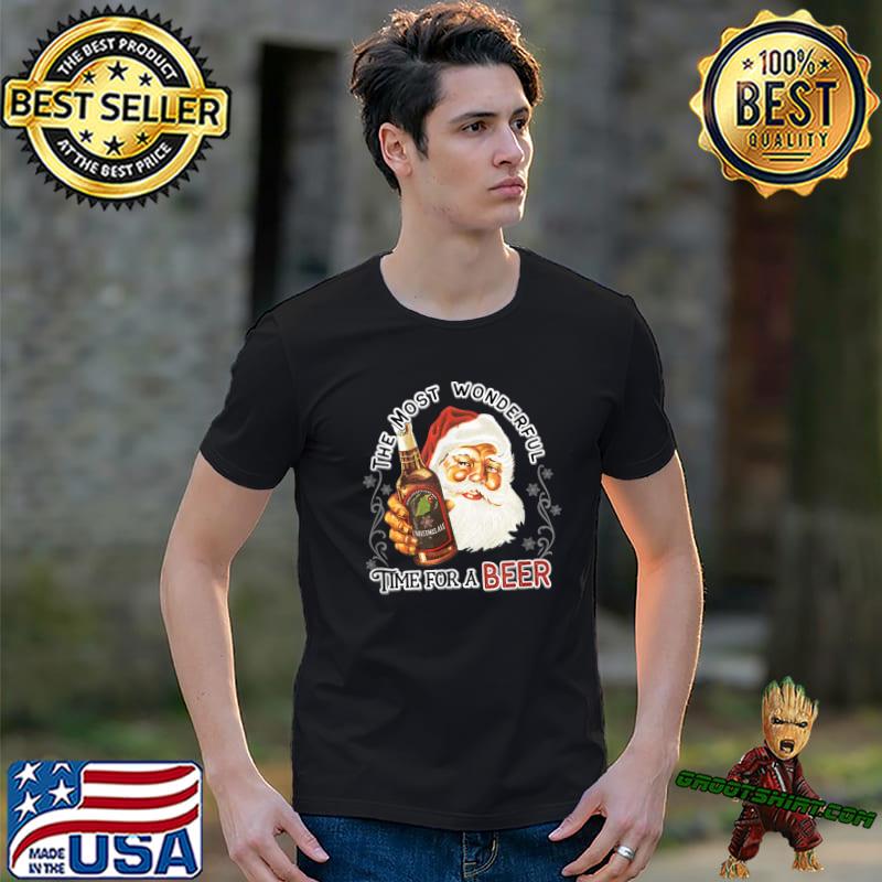 The Most Wonderful Time For Beer Vintage Xmas T-Shirt