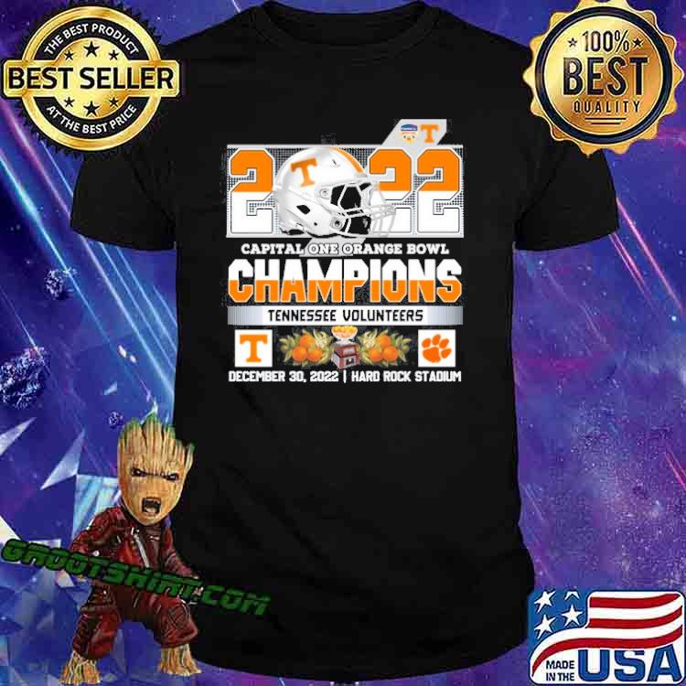 2022 capital one orange bowl champions Tennessee volunteers December 30,2022 Hard rock stadium shirt