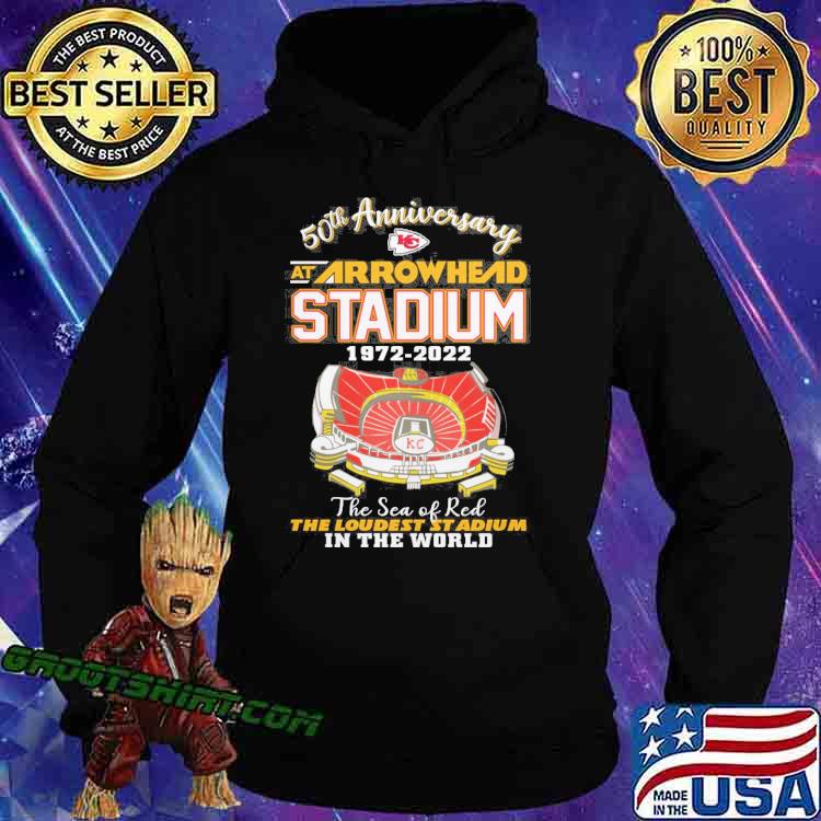 Kansas City Chiefs 50th anniversary at arrowhead stadium shirt, hoodie,  sweater, long sleeve and tank top