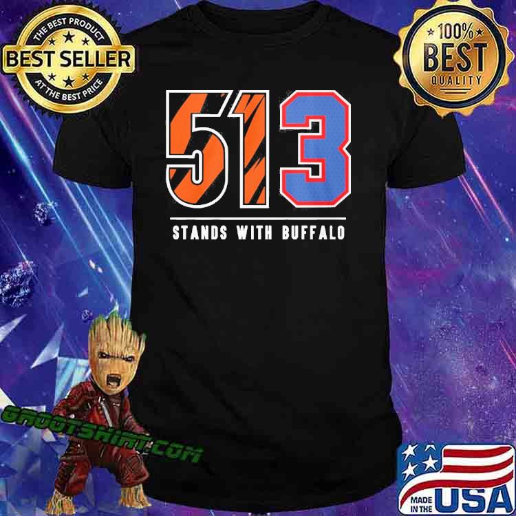 Bengals 513 stands with Buffalo shirt