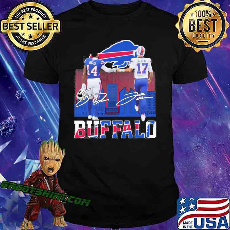 Bills Buffalo Diggs and Allen signatures sport shirt