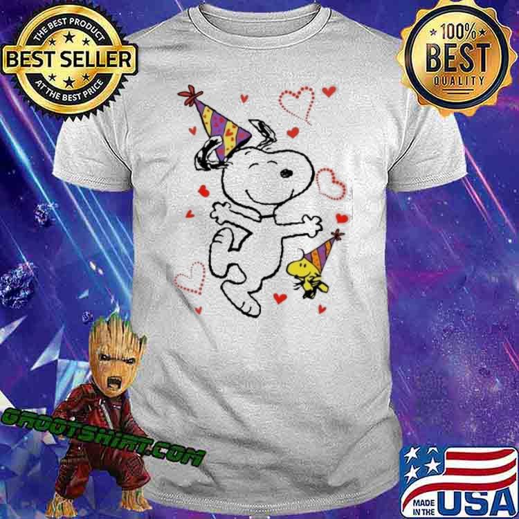 Snoopy and woodstock happy birthday shirt