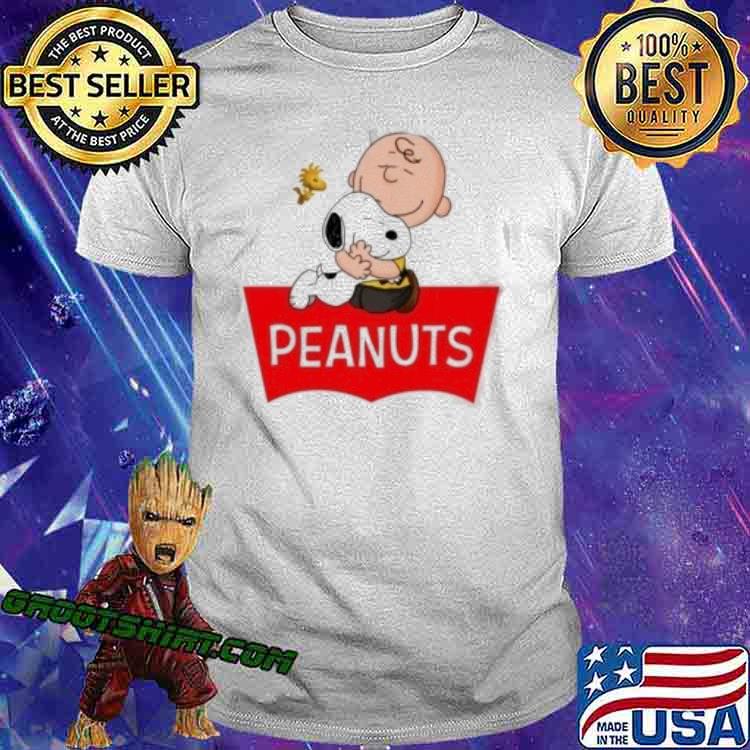 Snoopy hug Charlie Brown woodstock peanuts shirt