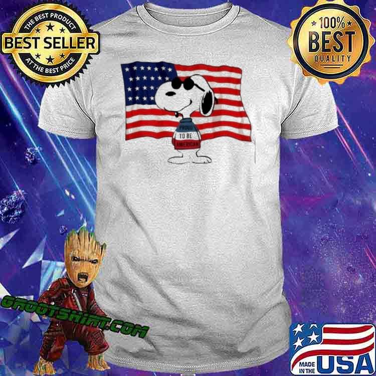 Snoopy proud to be American flag shirt